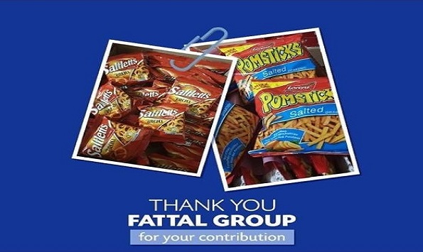 LORENZ DONATES 18 PALLETS OF CHIPS & SALT STICKS